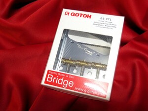 ★新品セール/最安値★GOTOH／BS-TC1-C ◆国産 高品質 高精度！テレキャスター/Telecaster用 ３連 ブラス/Brass サドル／クローム ブリッジ