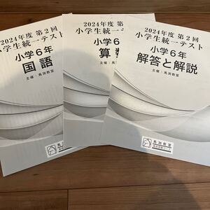 【●送料無料●即決●】全国統一テスト　小学生　小学6年　小6 国語　算数　図形　問題集　同音異議