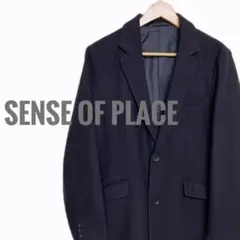 SENSE OF PLACE センスオブプレイス チェスターコート ネイビー M