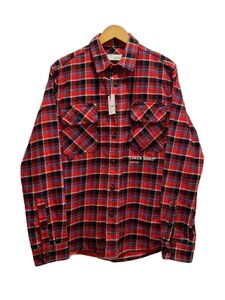 OFF-WHITE◆長袖シャツ/M/コットン/RED/チェック/omga060f18a27015//