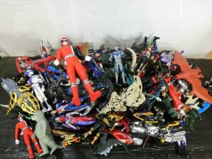 T【X4-49】【140サイズ】未検品/特撮 ソフビフィギュア まとめてセット/ウルトラマン ゴジラ 仮面ライダー 戦隊シリーズ 他