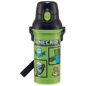 マインクラフト 水筒 マグボトル 480ml 抗菌 食洗機対応 直飲みプラワンタッチボトル Minecraft 子供 子ども キッズ キャラクター