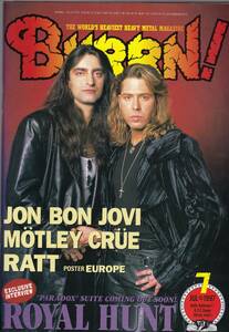 ☆BURRN 1997年7月 ROYAL HUNT MOTLEY CRUE JON BON JOVI RATT DOKKEN TNT CATHEDRAL ポスター:EUROPE