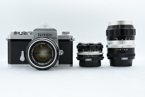 NIKON F アイレベル + 非Ai 50mm F1.4 + 50mm F2 + 135mm F3.5 ニコン フィルムカメラ