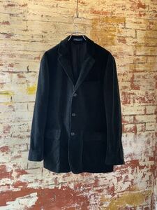 Ralph Lauren BLACK CORDUROY TAILORED JACKET ラルフローレン 黒 ブラックコーデュロイ テーラードジャケット アメトラ TRAD 90s 送料無料