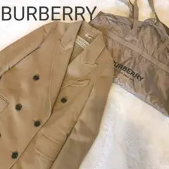 BURBERRY　ウール　シルク　ダブルブレスト　チェスターコート