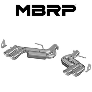 MBRP 2016-2024 シボレー カマロ SS 6.2L アクスルバック エキゾースト レース ポリッシュTip バルブデリート 爆音 正規品