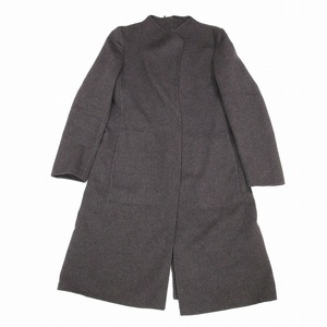 Maxmara マックスマーラ カシミヤ100% ノーカラー ロング コートアウター サイズ42 レディース