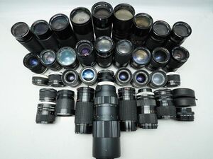 ★キヤノン 純正MFレンズなど★LENS FD/COSINA/Kenko/OSAWA/TAMRON/SIGMA/ 等 計:35点まとめ【ジャンク品】31105