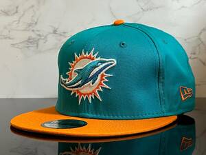 【未使用品】707KA 訳あり★NEW ERAニューエラ 9FIFTY×NFL マイアミ・ドルフィンズ Miami Dolphins コラボキャップ 帽子CAP《FREEサイズ》