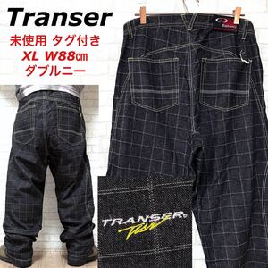 ☆未使用タグ付き☆TRANSER トランサー バギーパンツ 極太 ブラックデニム