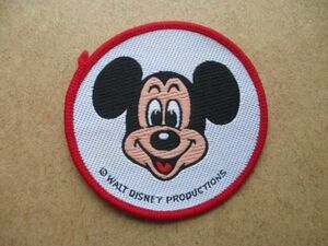 80s 英国製WALT DISNEY PRODUCTIONS『ミッキーマウス』Mickey Mouseワッペン/ DisneyディズニーvintageヴィンテージWALTパッチpatches S83