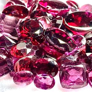 1円〜!!［天然ガーネットおまとめ142.5ct］j 約28.5g ルース 裸石 宝石 ジュエリー jewelry garnet ピンク pink w3マ34