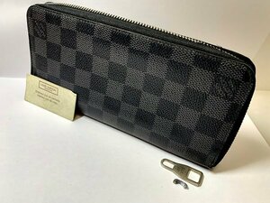 訳あり　LOUIS VUITTON 　ルイヴィトン　ダミエグラフィット　ジッピーウォレット ヴェルティカル　ラウンドファスナー 長財布　N63095