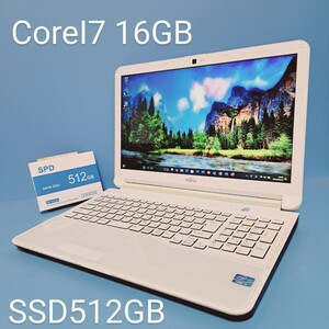 ★最強Corei7★メモリ16GB/新品SSD512GB/LIFEBOOK/AH53/K/Windows11/Webカメラ/Office2021/富士通/FUJITSU/Bluetooth/アーバンホワイト