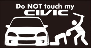 送料無料!!Do NOT Touch!!EK9☆ステッカー!!!!!CIVIC フロント