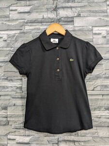 ★送料無料★LACOSTE　ラコステ　半袖　ポロシャツ　黒　トップス　レディース　サイズ40