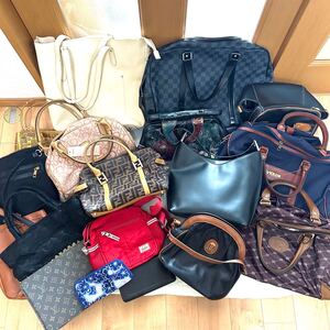 1円スタート！ブランドバッグ 財布 18点まとめ売り FENDI フェンディ GUCCI グッチ LOUIS VUITTON ルイヴィトン ハンドバッグ トートバッグ