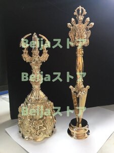 新入荷 真言宗 四大明王 金剛鈴 仏具 真鍮製 高さ26cm 密教法具 寺院仏具