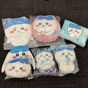 【80】1円～ 未開封保管品 袋無し有 ちいかわ ビッグサイズ ぬいぐるみ クッション 被り物 ハチワレ まとめ売り