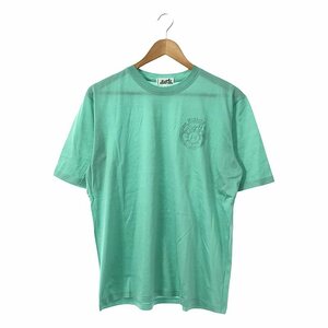 HERMES / エルメス | エンブロイダリーロゴ クルーネックTシャツ | L | エナメルグリーン | レディース