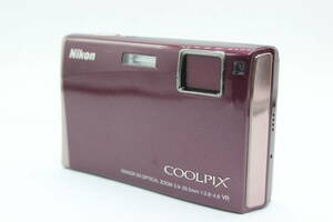 【返品保証】 ニコン Nikon Coolpix S60 ワインレッド 5x コンパクトデジタルカメラ v1119