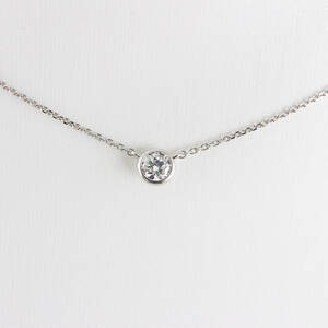 ＜4℃＞　K18WG　ダイヤ　ネックレス　0.288ct　【CYT8850】