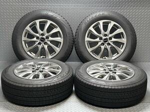 【中古】プリウス カローラツーリング/スポーツ等 ブリヂストン ブリザックVRX2 195/65R15 バルミナ 15x6.5J+40 5穴100(24010011)$