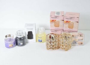 1265-24F0328★YANKEE CANDLE ヤンキーキャンドル★アロマ フレグランス ３個セット　おまけキャンドルホルダー付き　