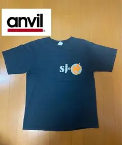 90s〜 anvil アンビル 半袖 Tシャツ ネイビー  M  バンドT