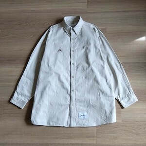 WTAPS　22SS　ボタンダウンシャツ　サイズ03　ダブルタップス　長袖シャツ　オーバーシルエット　コットンツイル　221GWDT-SHM01　a90