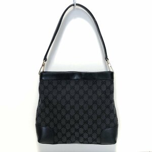 GUCCI グッチ GG キャンバス×レザー ハンドバッグ ショルダーバッグ/am-A-185-4025-.1.8/黒/シリアルナンバー有/安い/高級/正規品/本物