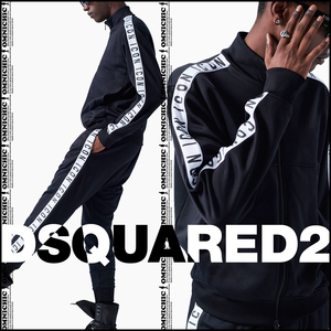 人気の23-24秋冬/ICONセットアップ■新品税込226,600円【DSQUARED2】ディースクエアードロゴラインジャージー上下セットXLジャケットパンツ