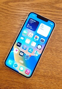 【美品】（送料込）iPhone13　mini　128GB　SIMフリー　 白　ホワイト　バッテリー状態87%　箱なし　本体のみ