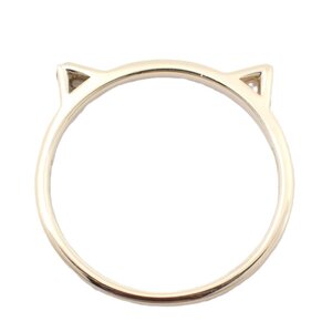 AHKAH アーカー キトゥン キャット リング 指輪 K10YG/ダイヤモンド0.04ct 7号【いおき質店】