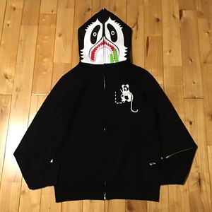 パンダ パーカー Mサイズ ブラック Panda full zip hoodie a bathing ape BAPE エイプ ベイプ アベイシングエイプ black yi045