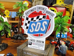 シックスティーワット　アドバタイジングステッカー　Mサイズ　（60ワットデカールサービス）　アメリカン雑貨　ステッカー　シール