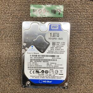 HDD-187 激安 HDD1TB 2.5インチ SATA 2012時間 内蔵HDD WD WD10JPVX-08JC3T5 Crystaldiskinfoにて正常品 中古