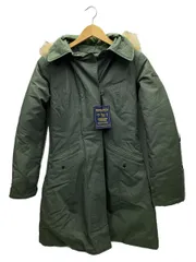 Woolrich ファーフーデッドロングダウンジャケット XS ナイロン カーキ WWCPS1426 