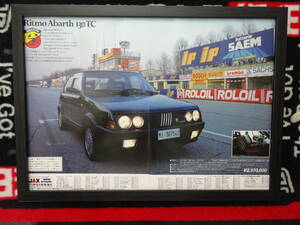 ★☆FIAT Ritmo Abarth 130TC　フィアット　リトモ　アバルト サーキット　2　A3　当時物　広告　切抜き　雑誌　ポスター☆★