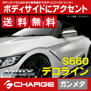 送料無料 S660[JW5]ホンダ デコライン [ガンメタ] Lynx リンクス DECO-S660-GUN