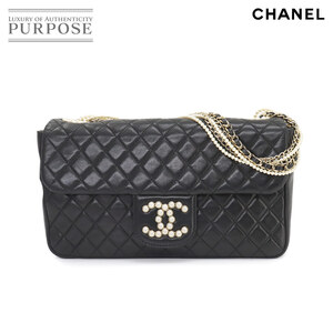 新品同様 シャネル CHANEL マトラッセ ウエストミンスター パール チェーン ショルダー バッグ レザー ブラック A39011 90253664