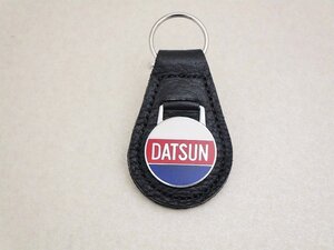 DATSUN★ダットサン キーホルダー★米国ダッツンUSA日産ニッサン黒ヴィンテージ.キーリング輸入★未使用品FJT-Y-00024