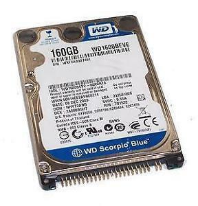 ★中古動作品★2.5インチ ノート用HDD 160GB　Westerndigital　IDE ハードディスク　WD1600BEVE ★送料無料★初期保障あり