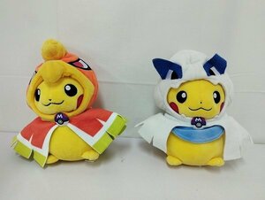 mP829a [まとめ] ポケモンセンター ぬいぐるみ ルギアのポンチョを着たピカチュウ ホウオウのポンチョを着たピカチュウ | ホビー H