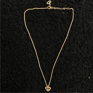 【TM0509】DIOR ディオール ハート ネックレス ゴールド 系 アクセサリー necklace CD ハートモチーフ レディース クリスチャンディオール