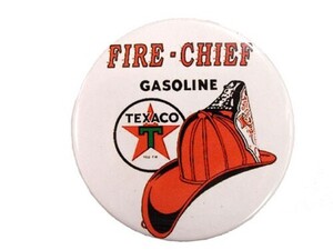 ビッグ缶バッチ TEXACO FIRE テキサコ アメリカ雑貨 アメリカン雑貨