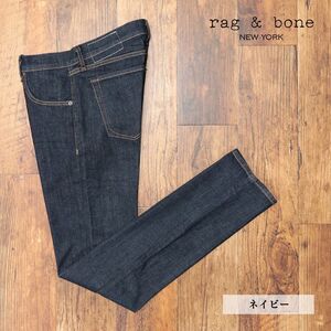 rag＆bone/29インチ/デニムパンツ M1215K510 伸縮性◎ ウォッシュ テーパード アメリカ製 新品/紺/ネイビー/jc187/