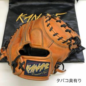 G-1390 要 KANAME 軟式 キャッチャーミット 捕手用 TYPE-C200R グローブ グラブ 野球 中古品 タバコ臭有り 袋付