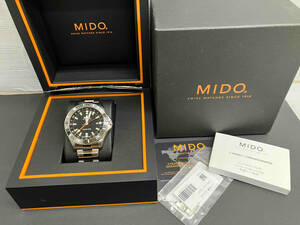 MIDO ミド- OCEAN STAR M026629A 腕時計 自動巻き メンズ ブラック オレンジ 箱付き 取説 余り駒あり